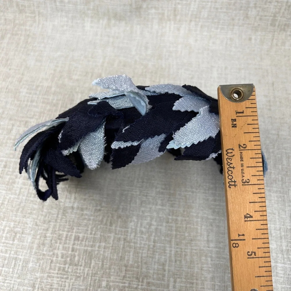 Vintage Leaf Fascinator Cocktail Hat Women One‎ Size Navy Silver Statement Retro